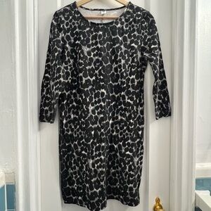 Leopard Black and White Print Old‎ Navy Dress Size S with 3/4 sleeves